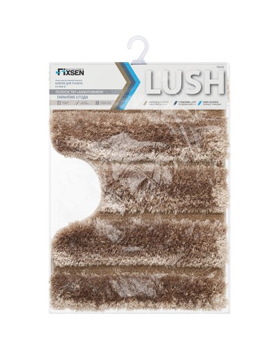 Коврик для ванной комнаты Fixsen Lush FX-9001U 50х40 Коричневый