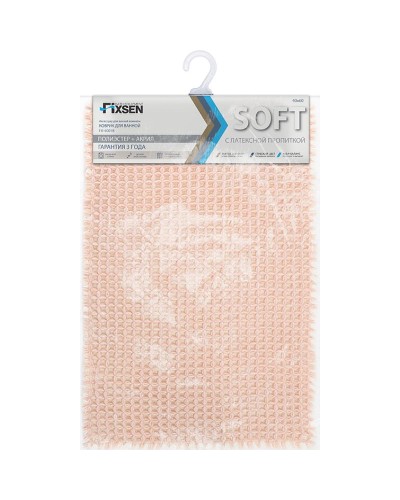 Коврик для ванной комнаты Fixsen Soft FX-4001B 40х60 Розовый