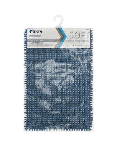 Коврик для ванной комнаты Fixsen Soft FX-4001C 40х60 Синий