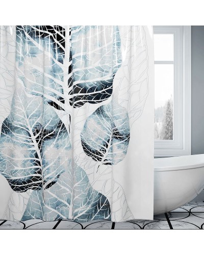 Штора для ванны WasserKRAFT Glan 180х200 SC-51101 Листья