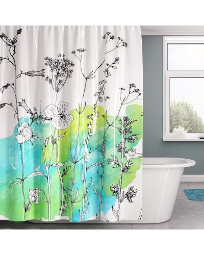 Штора для ванны WasserKRAFT Dill 180х200 SC-39101 Полевые цветы