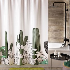 Штора для ванны WasserKRAFT Dinkel 180х200 SC-46101 Кактусы