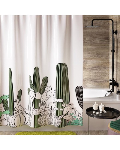 Штора для ванны WasserKRAFT Dinkel 180х200 SC-46101 Кактусы