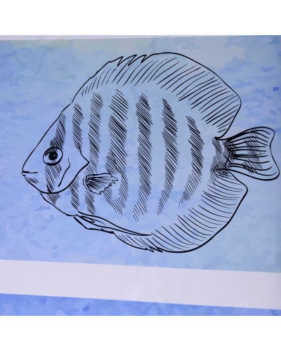 Штора для ванны WasserKRAFT Inn 180х200 SC-43101 Море