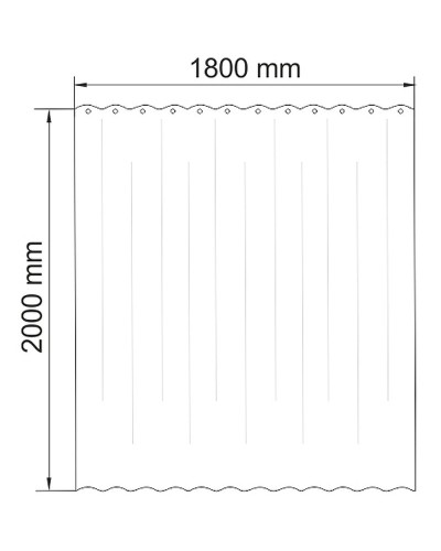 Штора для ванны WasserKRAFT Isar 180х200 SC-73101 Животный