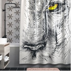 Штора для ванны WasserKRAFT Isar 180х200 SC-73101 Животный