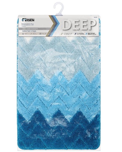 Коврик для ванной комнаты Fixsen Deep 50x80 FX-5003C Голубой