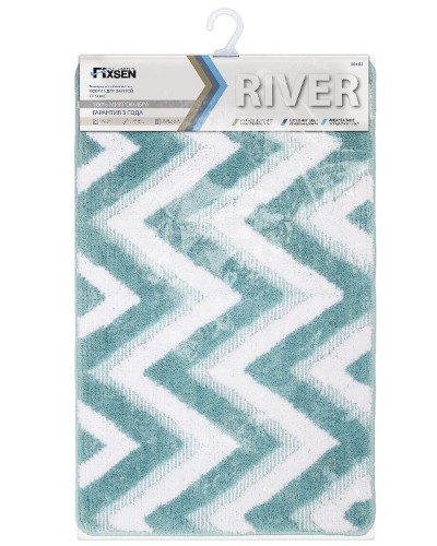 Коврик для ванной комнаты Fixsen River 800х500 FX-5004C Голубой