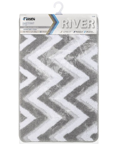 Коврик для ванной комнаты Fixsen River 800х500 FX-5004K Серый