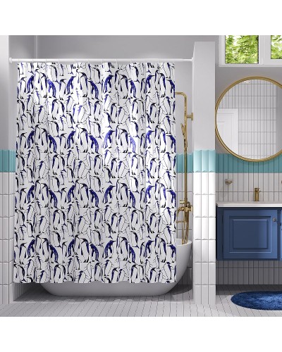 Штора для ванны WasserKRAFT Berkel 180х200 SC-49101 Пингвины