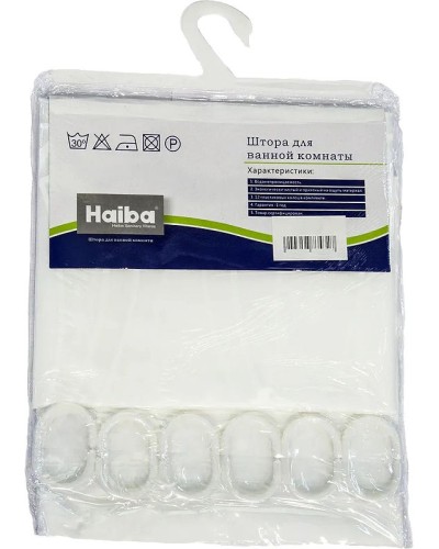 Штора для ванны Haiba HB75001 Белая