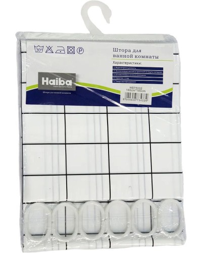 Штора для ванны Haiba HB75002 Клетка