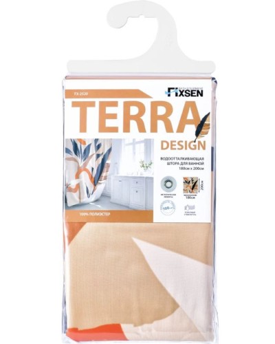 Шторка для ванны Fixsen Terra FX-2520 200х180 Бежевая
