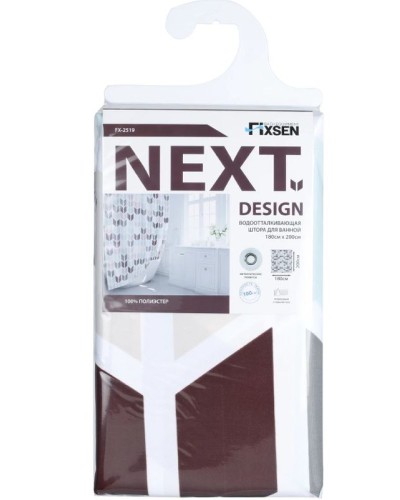 Шторка для ванны Fixsen Next FX-2519 200х180 Серая