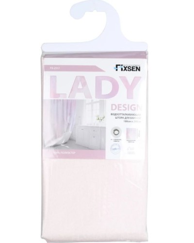 Шторка для ванны Fixsen Lady FX-2517 200х180 Розовая