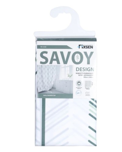 Шторка для ванны Fixsen Savoy FX-1510 200х180 Белая