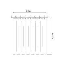 Штора для ванны Iddis Basic B53P218i11 200х180 Белая