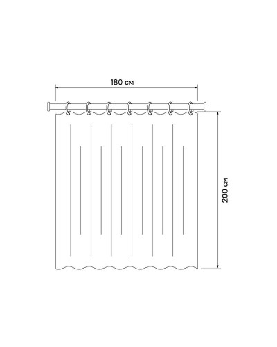 Штора для ванны Iddis Decor 180х200 D30P218i11 Розовая