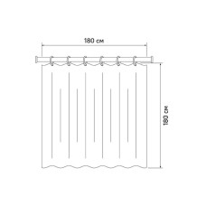 Штора для ванны Iddis Promo 180х180 P42PV11i11 Оранжевая