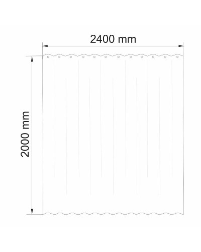 Штора для ванны WasserKRAFT Vils 240х200 SC-10203 Белая