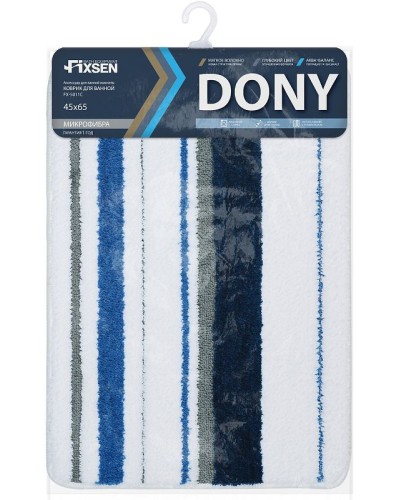 Коврик для ванной комнаты Fixsen Dony 65х45 FX-5011C Синий Белый