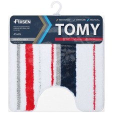 Коврик для туалета Fixsen Tomy 45х45 FX-5010U Красный Белый