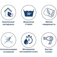 Коврик для ванной комнаты WasserKRAFT Lippe 90х60 BM-6518 White