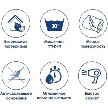 Коврик для ванной комнаты WasserKRAFT Lopau 90х60 BM-6012 Charcoal gray