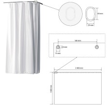 Штора для ванны Bemeta 240x180 153653036 Белая