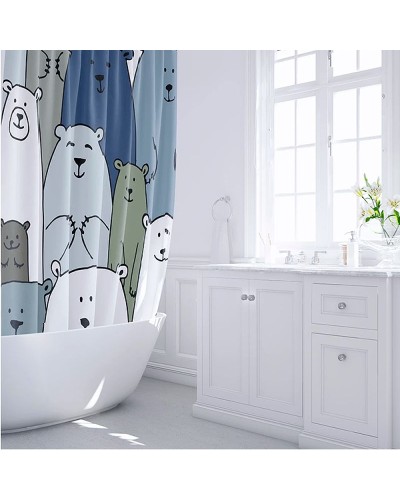 Штора для ванны Fixsen Bear 180х200 FX-2503 Цветная