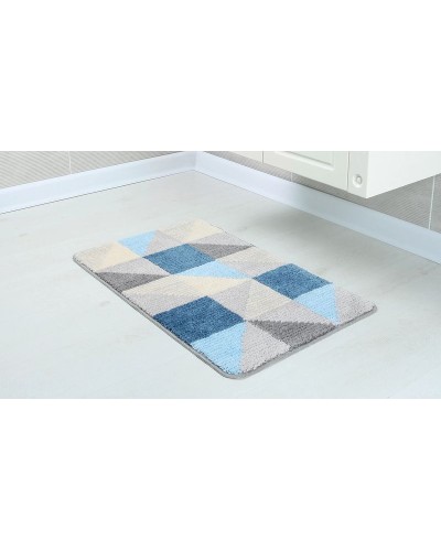 Коврик для ванной комнаты Fixsen Visa 80х50 FX-5005X Серый Голубой