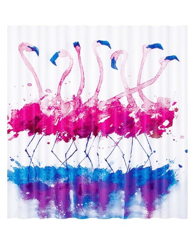 Штора для ванны WasserKRAFT Lossa 180х200 SC-81101 Сине-розовая