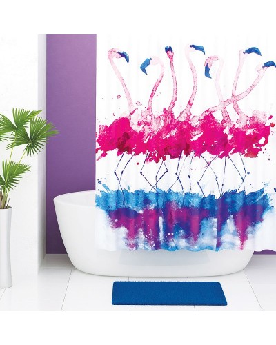 Штора для ванны WasserKRAFT Lossa 180х200 SC-81101 Сине-розовая