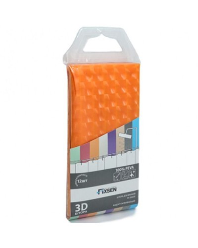 Штора для ванны Fixsen FX-3003G 180х180 Оранжевая