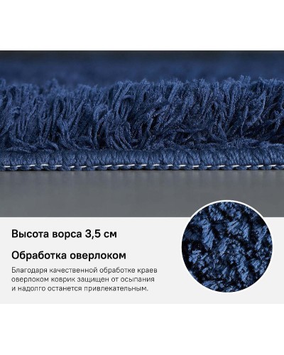 Коврик для ванной комнаты Iddis Decor 50х80 D17M580i12 Темно-синий