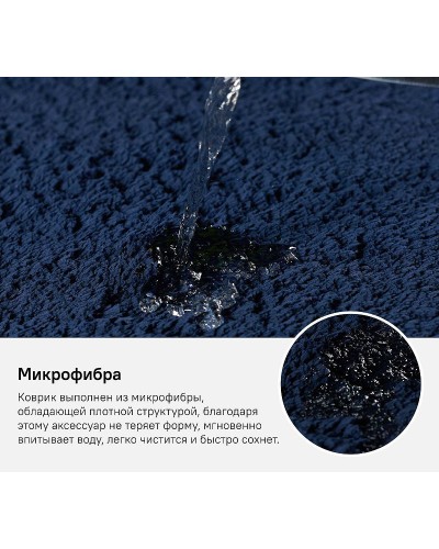 Коврик для ванной комнаты Iddis Decor 50х80 D17M580i12 Темно-синий