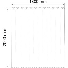 Штора для ванны WasserKRAFT Rossel 180х200 SC-57103 разноцветная