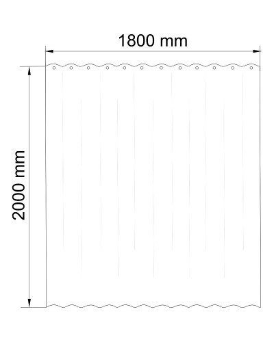 Штора для ванны WasserKRAFT Nau 180х200 SC-77103 разноцветная