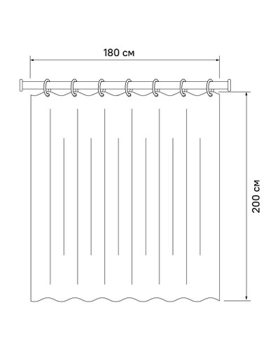 Штора для ванны Iddis Promo 180х200 P06PE18i11 Желтая