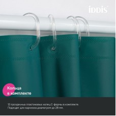 Штора для ванны Iddis Promo 180х200 P04PE18i11 Темно-зеленая