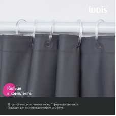 Штора для ванны Iddis Promo 180х200 P03PE18i11 Темно-серая