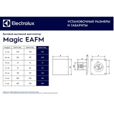 Вытяжной вентилятор Electrolux Magic EAFM-150 НС-1127169 Белый