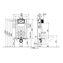 Смывной бачок Ravak W II X01702 без клавиши смыва