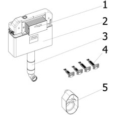 Смывной бачок Viega Prevista Dry 8502 771904 без клавиши смыва
