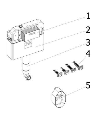 Смывной бачок Viega Prevista Dry 8502 771904 без клавиши смыва