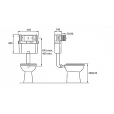 Смывной бачок Jacob Delafon E4324-NF без клавиши смыва