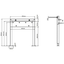 Монтажная рама Bemeta Help 347625051 для крепления сиденья для душа Хром