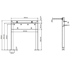 Монтажная рама Bemeta Help 347625051 для крепления сиденья для душа Хром