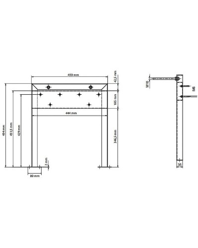 Монтажная рама Bemeta Help 347625051 для крепления сиденья для душа Хром