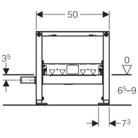 Монтажный элемент для душа H50, пониженная монтажная высота Geberit Duofix 111.593.00.1